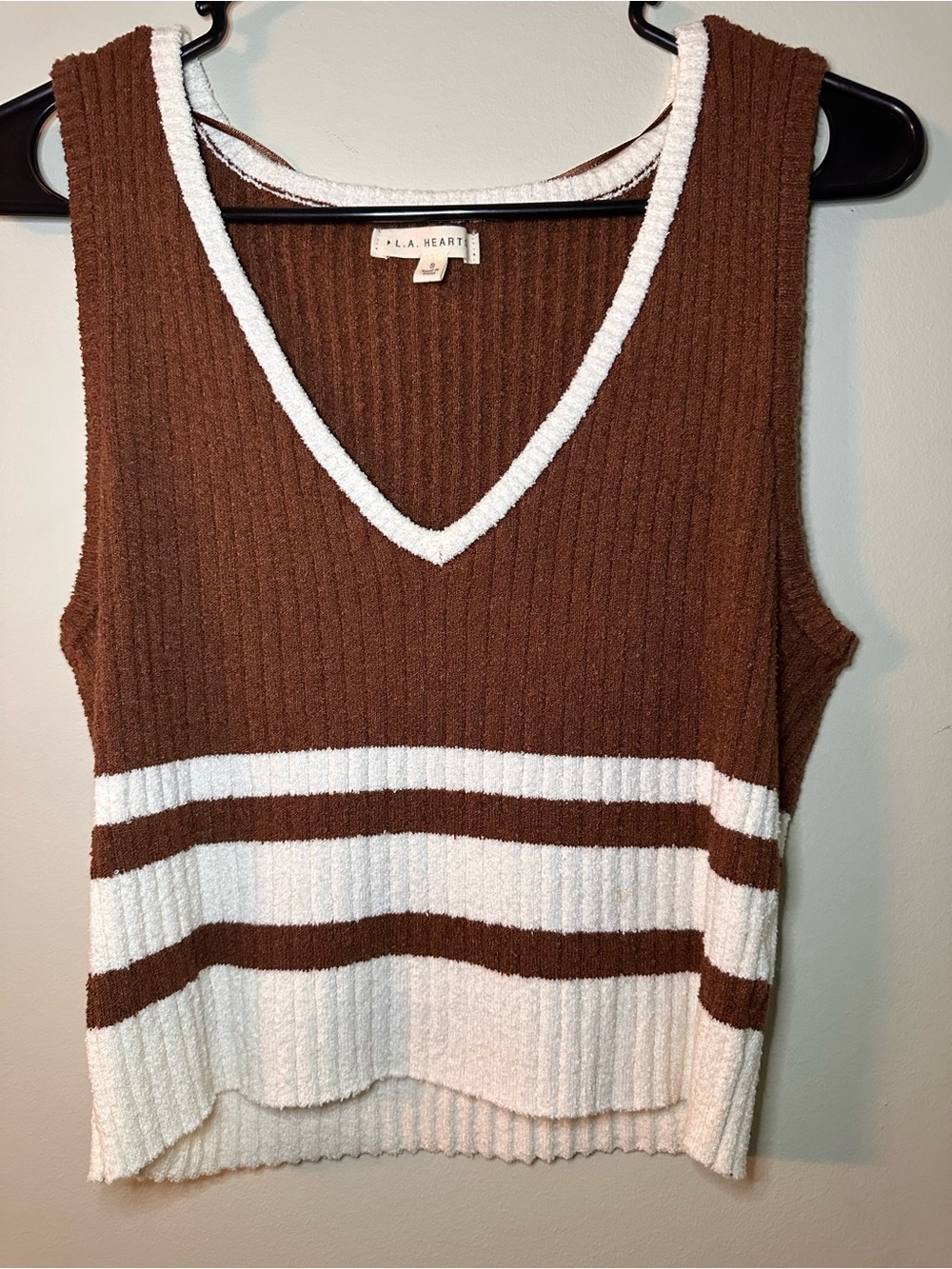 L.A. Hearts Copper Brown Ribbed Knit Tank